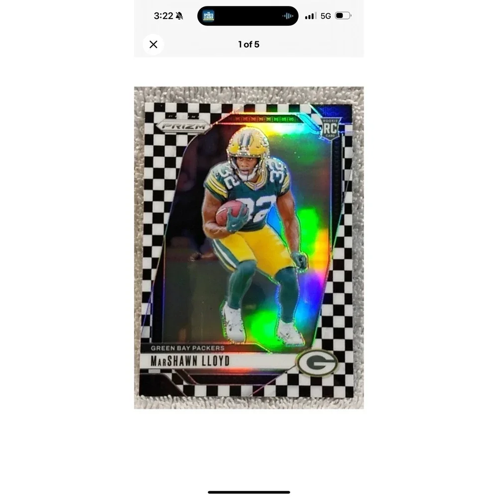 2024 Panini Prizm #374 MarShawn‎ Lloyd - Black & White Checker RC